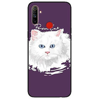 Ốp lưng dành cho Realme C3 mẫu Mèo Trắng Tím