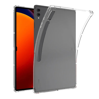Ốp lưng dành cho Samsung Tab S9, Tab S9 Plus, Tab S9 FE 11inch, Tab S9 FE Plus, Tab S9 Ultra dẻo TPU trong suốt dày dặn chống sốc 4 góc cao cấp - Hàng chính hãng.