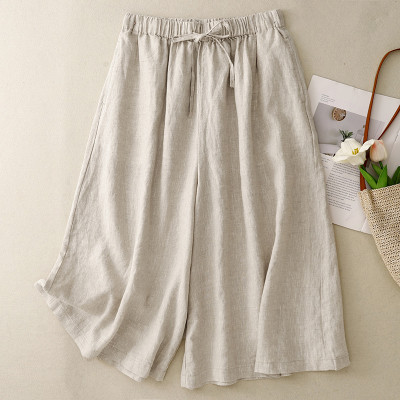 Quần lửng nữ Ống rộng, chất liệu mềm mịn mát,Quần kiểu nữ giả váy form rộng, dưới 55kg, Nesa Shop