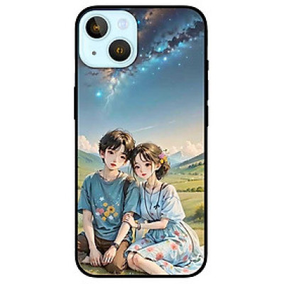 Ốp lưng cho IPhone 14 - 14 Plus - 14 Pro - 14 Pro Max - Cặp Đôi Ngồi Đồi - Hàng Chính Hãng