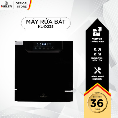Máy rửa chén bát KIELER KL-D235 công nghệ sục khí Ozone kết hợp tia UV, diệt khuẩn tới 99% gồm 2 ngăn chứa và 1 ngăn giỏ - Hàng Chính Hãng
