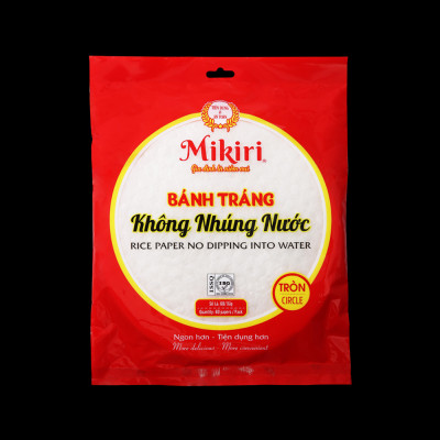 Bánh tráng tròn Mikiri không nhúng nước lớn 60 lá x 220gr Combo lựa chọn
