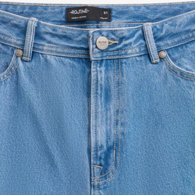 Quần jean nam ROUTINE form Straight màu Xanh ( form suông) 10F24DPA038 | ROUTINE CÀ MAU