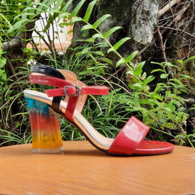 Sandal cao gót đế 7 màu cao cấp hot trend  quai da mềm mại 20248