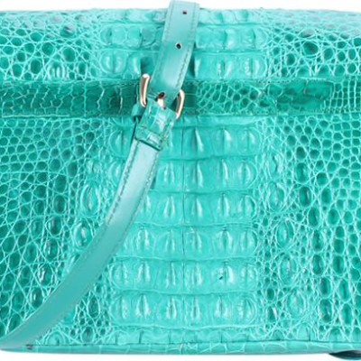 Túi Xách Da Cá Sấu Huy Hoàng Hộp Vuông HT6211 (20 x 37 cm)  - Xanh Dương