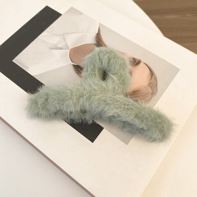 Kẹp tóc càng cua lông mịn phong cách Hàn Quốc