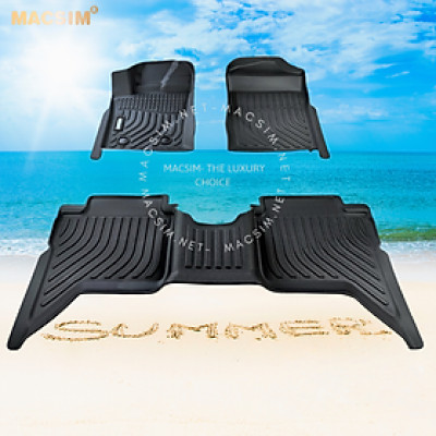 Thảm lót sàn xe ô tô Ford Raptor 2022 + Nhãn hiệu Macsim chất liệu nhựa TPE cao cấp màu đen