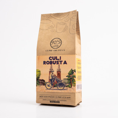 Cà Phê Culi Robusta Rang Xay Nguyên Chất - 90S Coffee Vietnam - 100% Cà Phê Sạch Cao Cấp