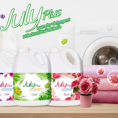 Nước giặt xả cao cấp July Plus 6 in1 3.5L - Hàng nội địa Thái Lan