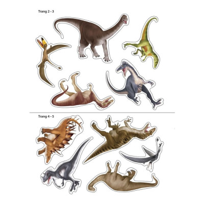 Sách - Sticker Khủng Long - Phát Triển Trí Thông Minh Cho Trẻ - Tập 1 - 8 Trang Sticker - Minh Thắng