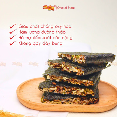 [COMBO 2 HỘP/4HỘP] Rong biển kẹp hạt dinh dưỡng Mailey - hỗ trợ ăn kiêng giảm cân, bánh ngũ cốc dinh dưỡng