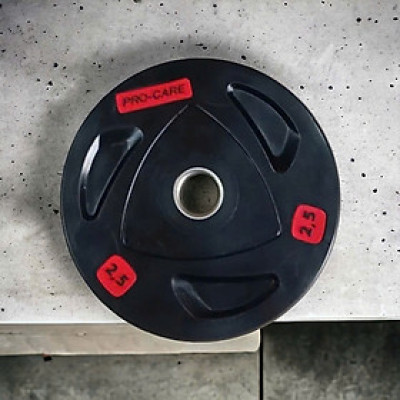Tạ đĩa PRO-CARE sắt bọc cao su chống va đập cao Vinyl Weight Plates - Phuy Tạ 27mm (1 Đĩa Tạ)