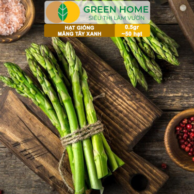 Hạt Giống Măng Tây Xanh Greenhome, Gói 0.5g~50 hạt, Dễ Trồng Quanh Năm, Nảy Mầm Cao, Thu Hoạch Nhanh, Năng Suất Cao T19