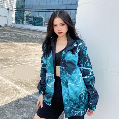 Áo khoác dù nam nữ mặc ,áo khoác gió , áo khoác vải dù loang màu cao câp 2 lớp