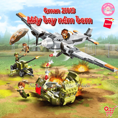 Đồ chơi lắp ráp xếp hình Máy bay chiến đấu Qman 21013 – Máy bay ném bom (557 mảnh ghép) dành cho các bé trên 6 tuổi