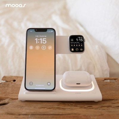 Sạc thông minh MOOAS 3 in 1 Made in Hàn Quốc Hàng chính hãng