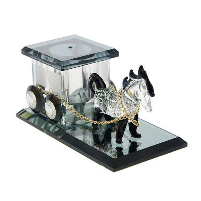 Tượng nước hoa ngựa kéo xe, kèm lọ tinh dầu để xe ô tô