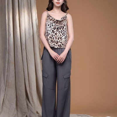 Áo beo lụa cát cổ đổ LM112407 [BST Da Beo]