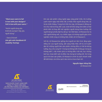 Sách - UX RESEARCH - Thấu Hiểu Người Dùng, Ung Dung Chiến Thắng - AZ Việt Nam