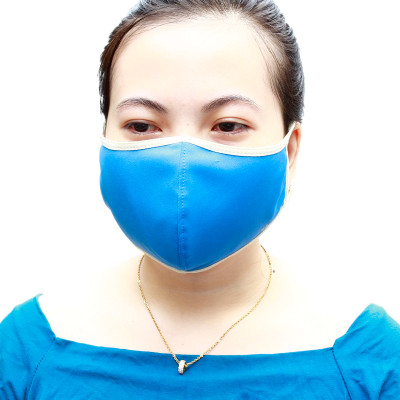 Khẩu trang chống nắng 2 lớp UPF50+ Zigzag MAS010 - Freesize - Xanh da trời