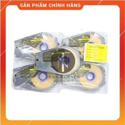 Nhãn in Canon PT-1109y - Đen nền vàng - 9mm x 30m - Hàng nhập khẩu