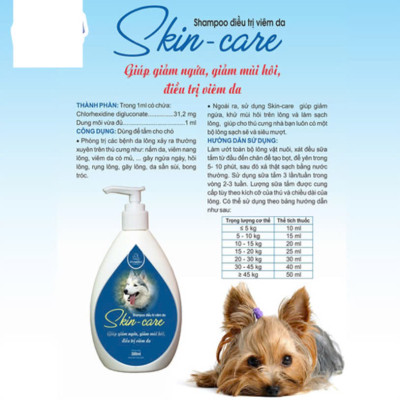 Vemedim Sữa Tắm Skin Care Shampo Phòng Viêm Da, Giảm Ngứa cho Chó Mèo
