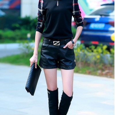 Áo kiểu nữ , áo nữ cổ trụ phối màu hoạ tiết kẻ caro ale44