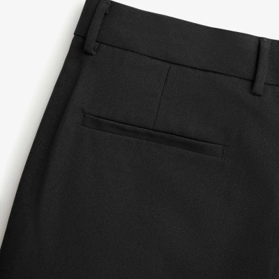 Quần tây nam màu đen form suông dài ngang mắt cá chân. Form Slim cropped - ROUTINE 10F24PFO002 | LASTORE MENSWEAR