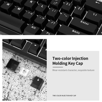 Bàn phím cơ BT Ajazz & K680T hai chế độ có dây có đèn nền nhỏ gọn 