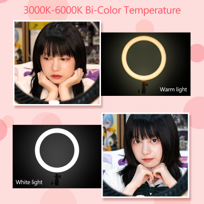 Godox LR120 12 inch LED Ring Light cho Studio,Nhiếp ảnh với Ánh sáng lấp đầy 3000K-6000K Nhiệt độ hai màu có thể điều chỉnh
