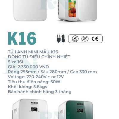 Tủ lạnh mini Kemin 16L