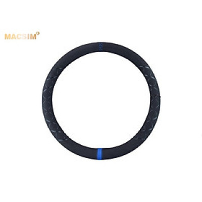 Bọc vô lăng cao cấp Macsim mã 8858 màu đen + xanh blue