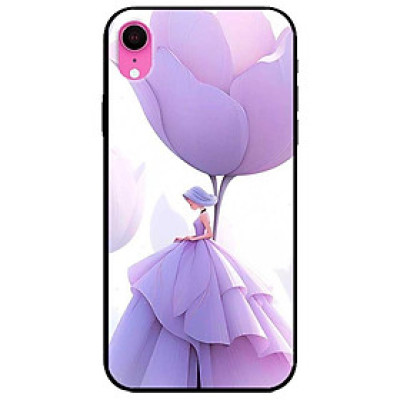 Ốp lưng cho iPhone X - iPhone Xs - Xs Max - XR - iPhone 11 - 11 Pro Max - Cô Gái Hoa Tím - Hàng Chính Hãng