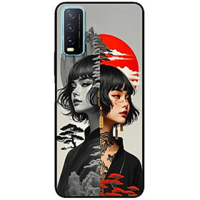 Ốp lưng cho Vivo Y12s - Y20 - Y20s - Y21 - Y21s - Y33 - Y33T - Cô Gái Xám Đỏ - Hàng Chính Hãng